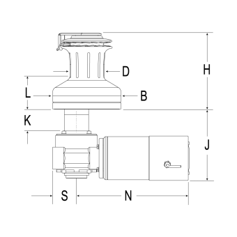 Andersen RA2058011300 58ST Winch FS E1 Electric 12V