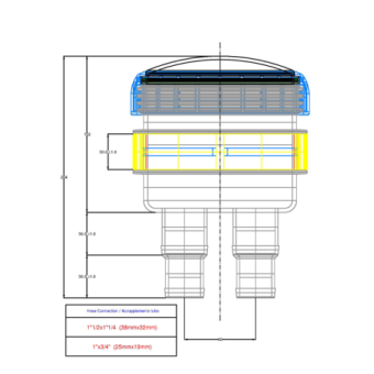 Allpa Plastic Cooling Water Strainer Ø32-38mm, With Mounting Frame & Transparent Cover 300L/Min