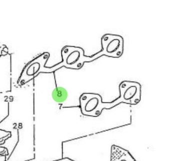 Nanni Diesel 970310496 - Exhaust Manifold Gasket for 5.250TDI Engines