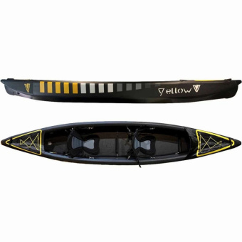 Vetus YVKAYAK2P - Inflatable Kayak "Brazos 2", Black, 2 Pers 420X85Cm, Complete Set