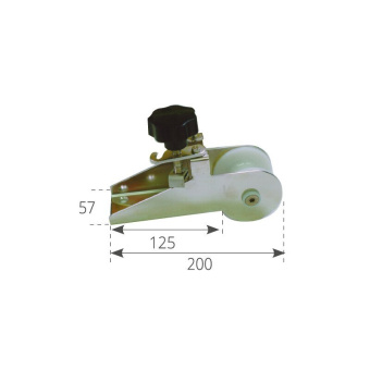 Stainless Steel Bow Roller with Nylon Roller & Locking Device 200 mm
