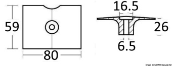 Yamaha 61N-4525101 & Selva 61N-4525101 Aluminium Anode - Osculati 43.267.01