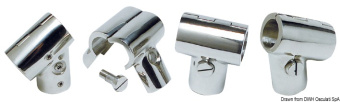 Osculati AISI 316 Hinged T-Joint for Pulpits Ø22/25/30 mm, 60°/90°