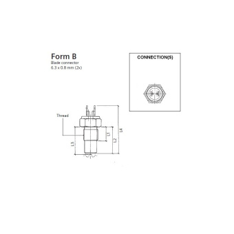 VDO 340-804-006-007C - Inductive Sender 34mm (Blade) M18x1.5