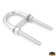Trem N3410080 - AISI 316 U-Bolts With Double Plate And Nuts M8 6 Pieces Trem N3410080 - AISI 316 U-Bolts With Double Plate And Nuts M8 6 Pieces