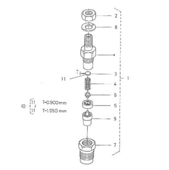 Nanni Diesel 970307395 - PIECE,NOZZLE for 4.220HE/5.250TDI