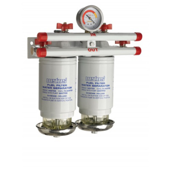 Vetus 75340VTEB - Water Separator/Coarse Filter, Double