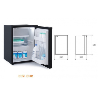 Vitrifrigo 0400-0569 - Black Refrigerator C62I CHR