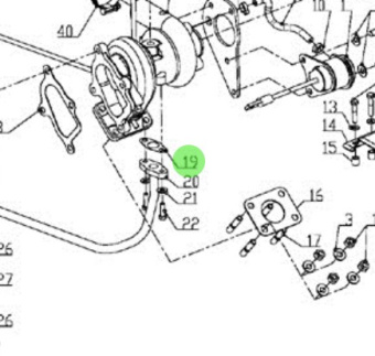 Nanni Diesel 970310508 - Turbo Oil Return Pipe Gasket for Turbocharger Systems