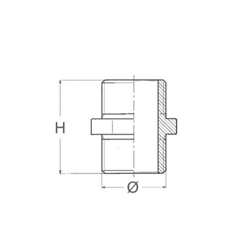 Guidi Bronze Nipple M-M 1/2"