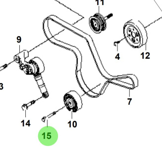 Bukh 25293-3A000 - Flange Bolt for S270J Drive Belt