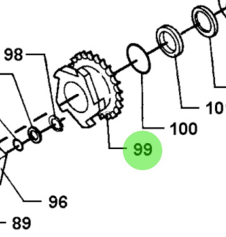 Bukh 000E4807 - Ratchet Wheel for DV36 and DV48 Engines