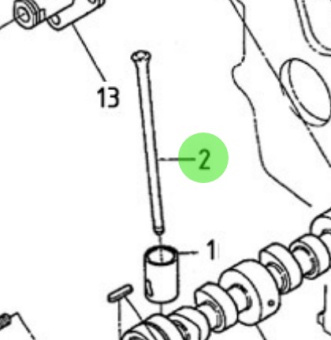 Nanni Diesel 970307548 - Valve Push Rod for HE and N-Series Engines