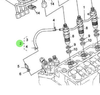 Nanni Diesel 970142103 - Fuel Overflow Pipe for N3.21, N3.21 Standard, and N4.38 Engines