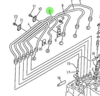 Nanni Diesel 970310469 - Injection Pipe 2 for 5.250TDI Engines