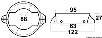 Osculati 43.529.13 - Volvo Penta 2-pcs Collar With Screws Aluminium