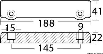 Volvo Penta 832598-7 Aluminium Rod Anode - Osculati 43.550.00