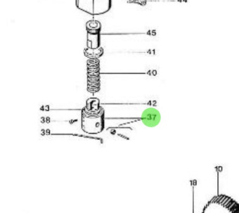 Nanni Diesel 970492156 - Injection Pump Tappet Assembly for HE Series Engines