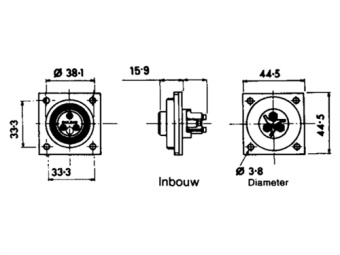 W.D Flush-Mount Socket 2 Pole