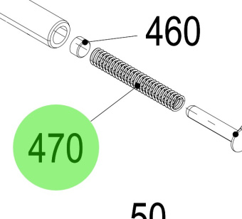 Steyr 2203338-0 - Compression Spring for Control Rod and Control Rack in Steyr Engines