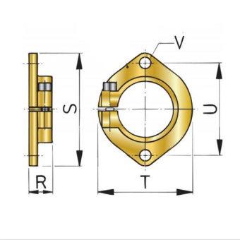 Vetus FLK60 - Additional Mounting Flange for a 60 mm Ø Duct Pipe