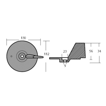 Tecnoseal Zinc Fin For 75/130 HP Engine