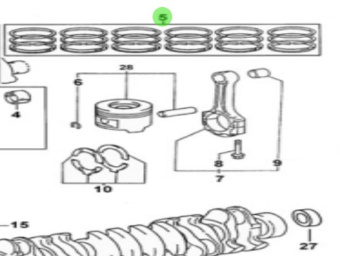 Nanni Diesel 970312610 - Standard Piston Ring Set for T6 Series Engines