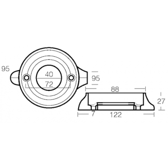 E. Polipodio Zinc Collar For Sail Drive 120