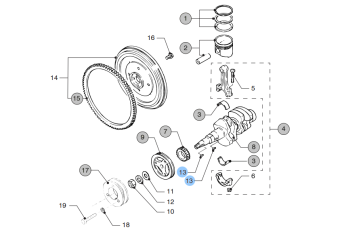 Vetus STM1185 - Key for Crankshaft