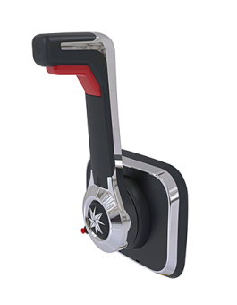 SeaStar CHX8351 - Xtreme Port Mount Control, Chrome With Engine Cut Off Switch And Trim