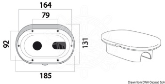 Osculati 15.240.21 - Oval Shower Box White PVC Hose 4 m Shower Rear Outlet