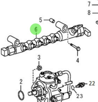 Nanni Diesel 970316167 - Common Rail Assembly for Fuel Injection System