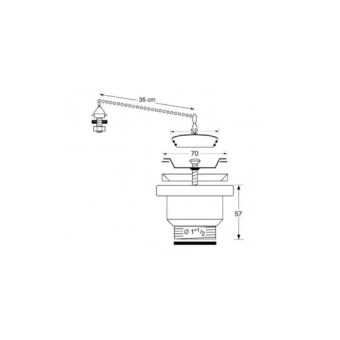 Barka Drain Straight 38 mm (1 1/2″)