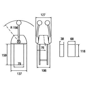 Allpa Single Lever Control S, Top Mount, Single Action