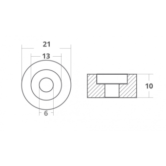 E. Polipodio Aluminium Ring For 2-6 / 25-225 HP 4T Engine