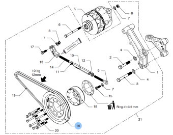 Vetus 18-15707 - Pulley VD6