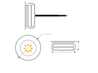 Talamex LED Recessed Ceiling Lamp Outdoor 68mm 10-30V