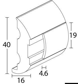Osculati 44.477.20 - Profilo A “C” Inox 20mm Foro Imbutito (3 м)