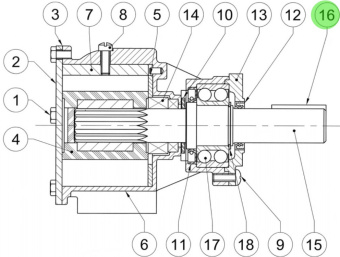 Jabsco X4000-567A - Key 8x7x40 ST