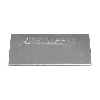 Tecnoseal Zinc Hull Anode Plain Rectangular Plates Without Holes