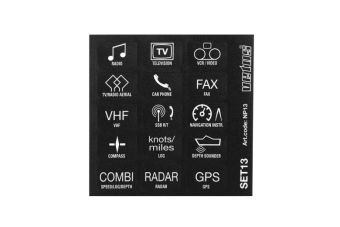 Vetus NP13 - Set Name Plates for Panel P6/P12