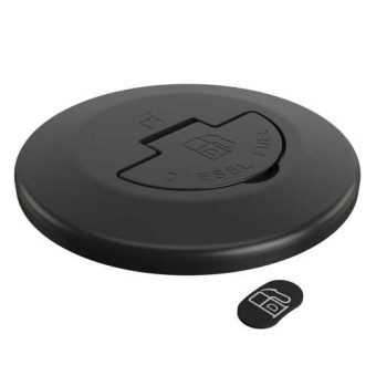 Roca 422942 - Deck Filler Lid + Handle Diesel, Stainless Steel 316 Black HBO