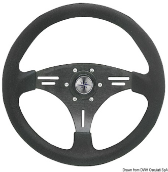 Osculati 45.157.98 - MANTA Steering Wheel Blac/Blackk 355 mm