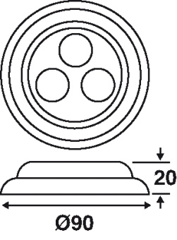 Boat Underwater Lights BATSYSTEM Aquadisc 100 ⌀90 mm