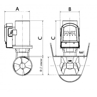 Max Power Bow Thruster CT 60 12V