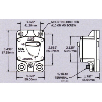 Blue Sea Built-In Circuit Breaker 187-Series - 135A