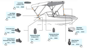 Lalizas 50320 - Deck Hinge