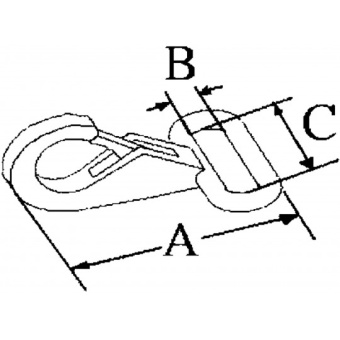 AISI 316 Webbing Snap Hook