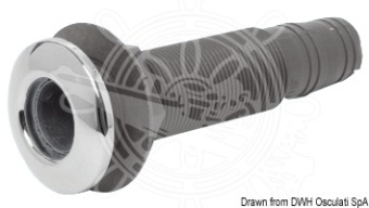 Osculati Long Nylon/Fiberglass Skin Fitting with Stainless Steel Head and Hose Connector – 19-38 mm Hose Tail