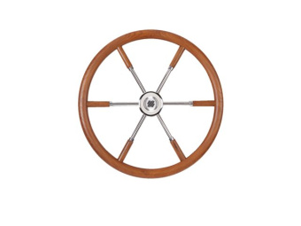 Ultraflex V84 Steering Wheel Teak 5 Spoke 500mm